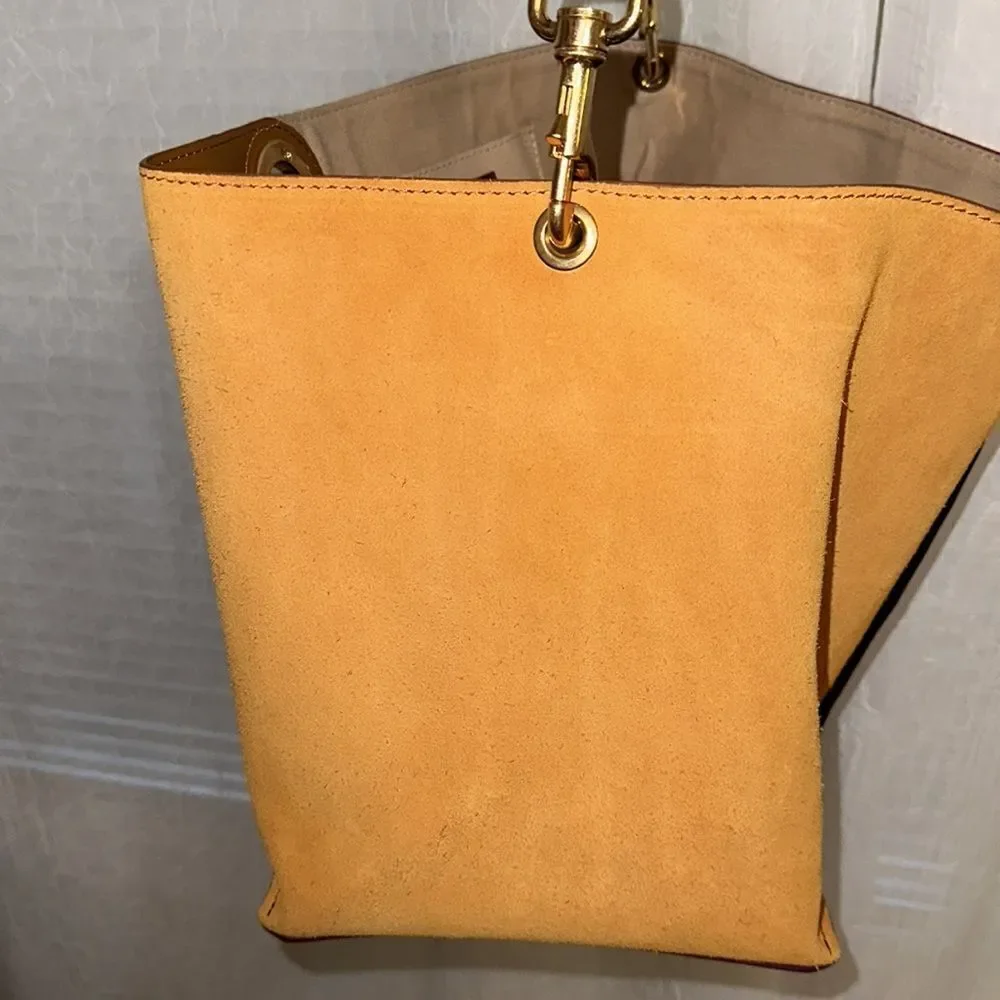 See by Chloe Gaia Colorblocked Suede Leather Oversized Hobo Bag in Sienna - Picture 16 of 16
